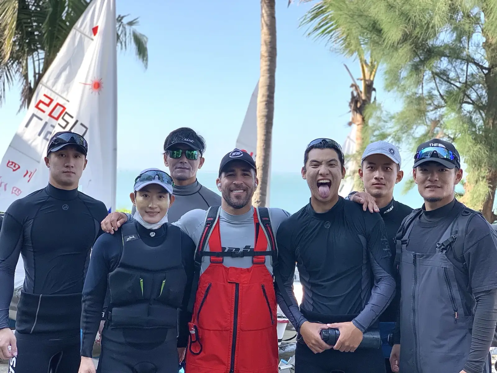Bruno Fontes coaching a national team clinic on the water